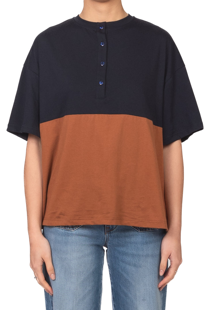 Tensione In - T-shirt serafino bicolore Art. 26M4726