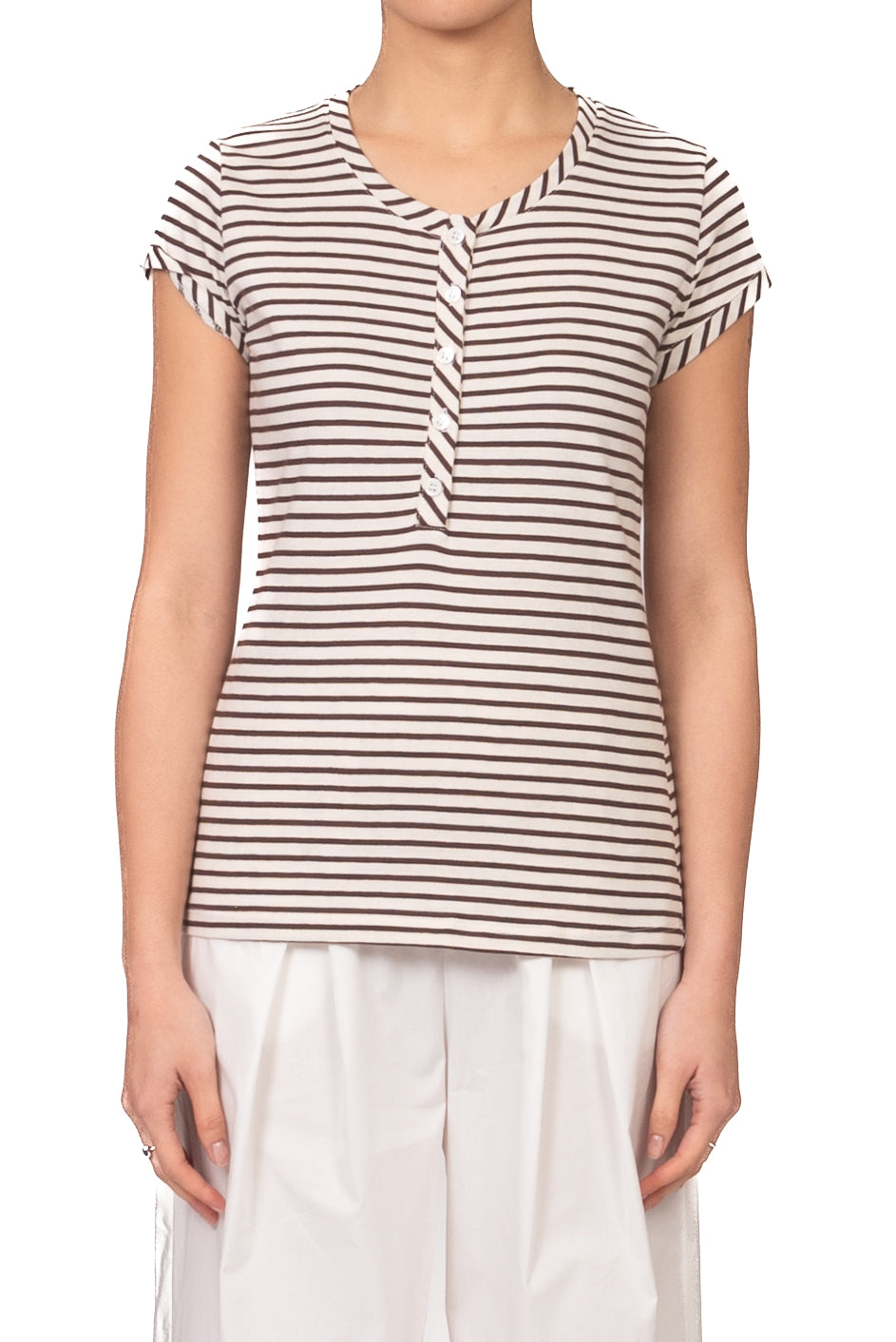 Vicolo - T-shirt serafino rigata Art. UAB0317