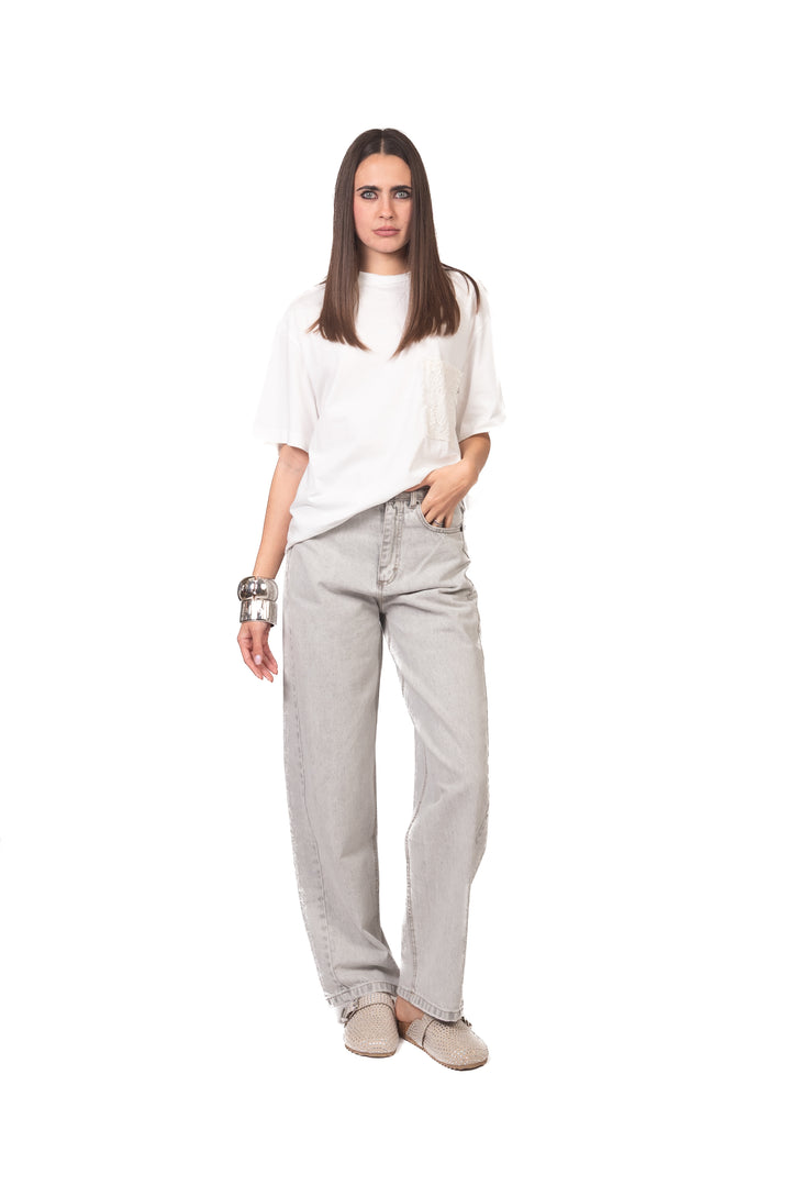 Tensione In - T-shirt taschino pizzo Art. PE260171