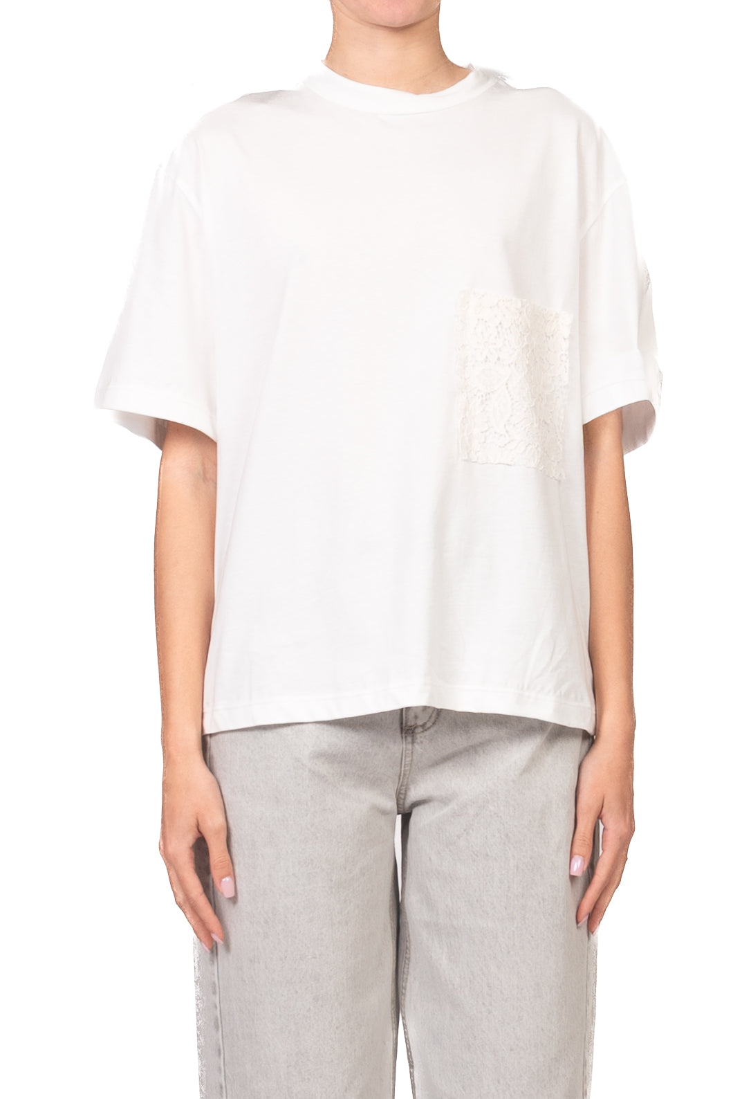 Tensione In - T-shirt taschino pizzo Art. PE260171