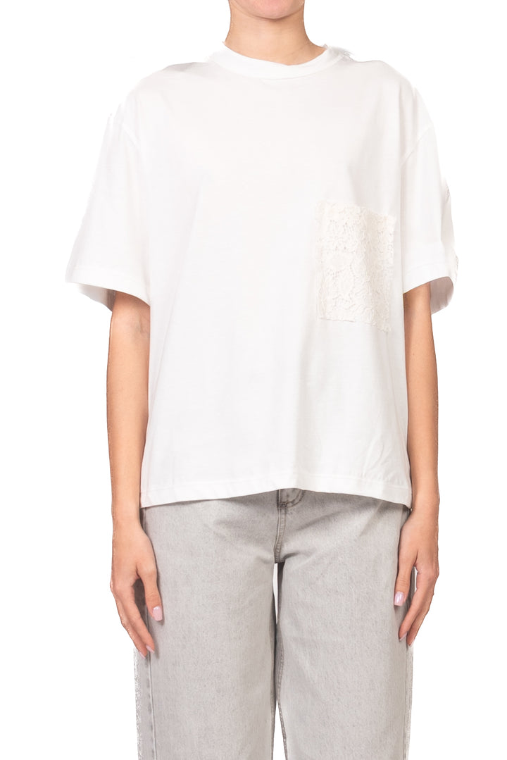 Tensione In - T-shirt taschino pizzo Art. PE260171