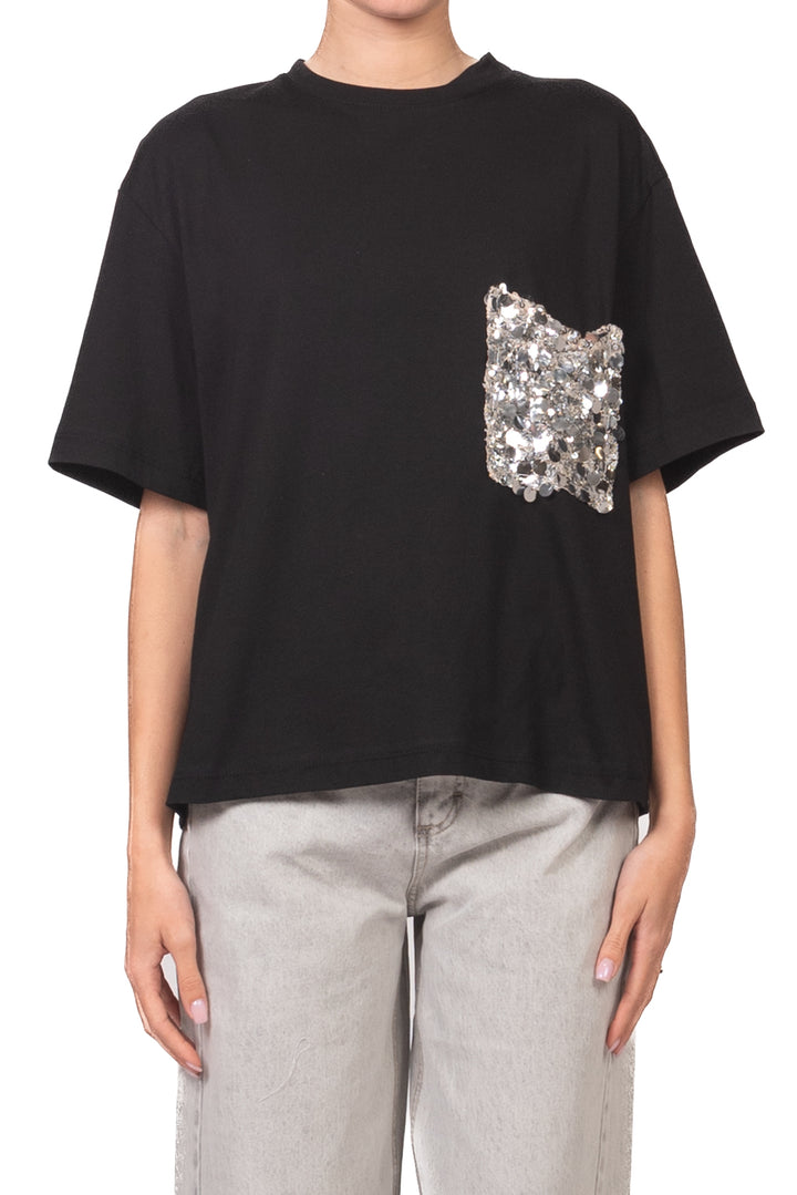 Tensione In - T-shirt tasca paillettes Art. PE260112