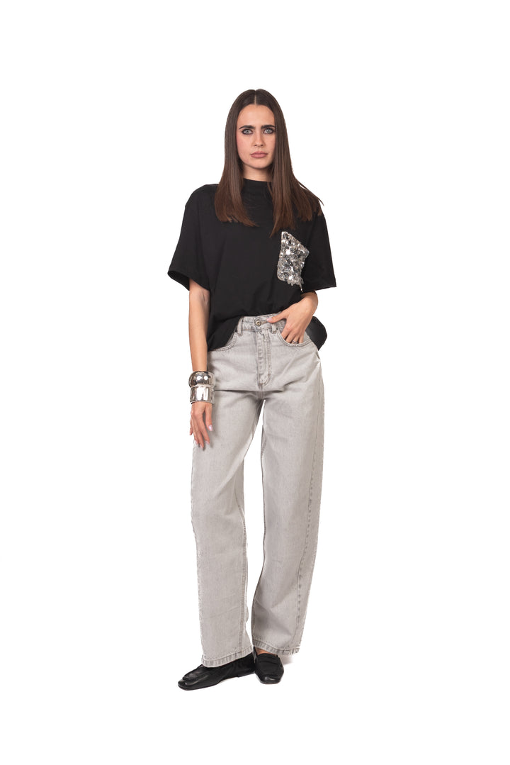 Tensione In - T-shirt tasca paillettes Art. PE260112