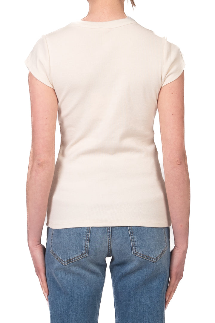 Tensione In - T-shirt costine scollo v Art. 21005