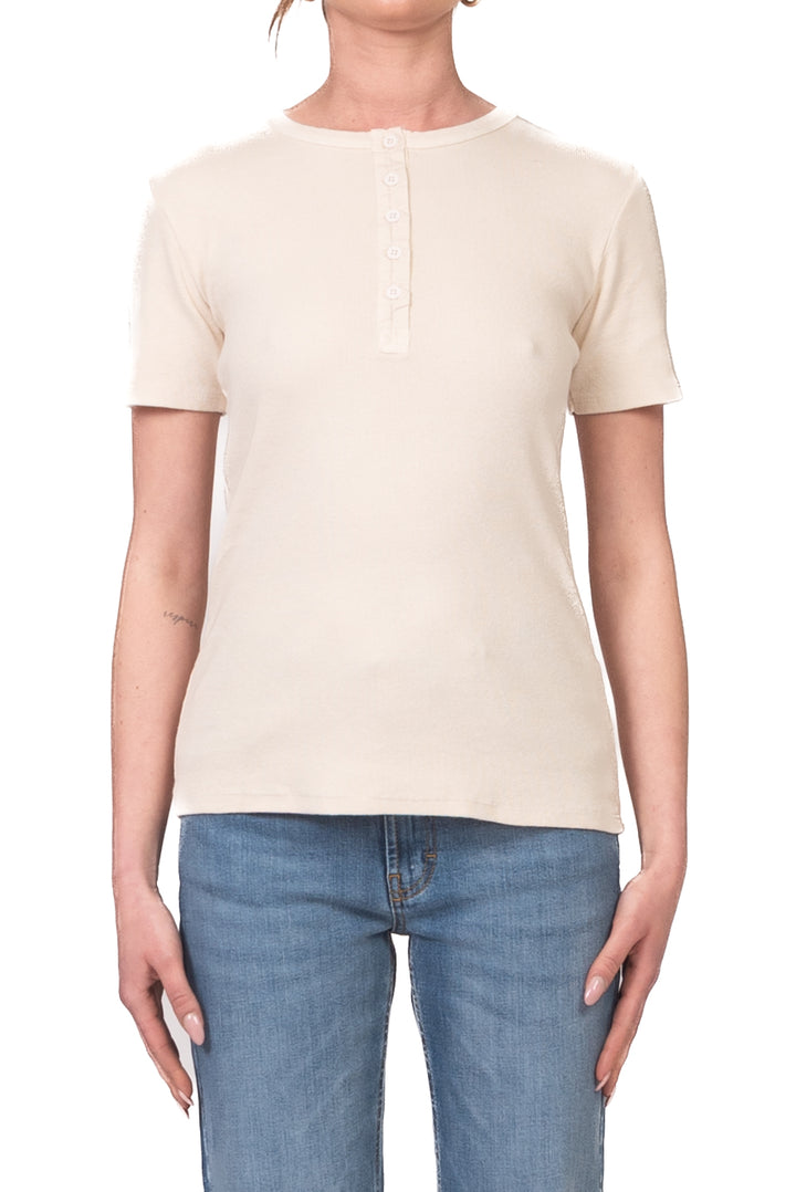Tensione In - T-shirt serafino a costine Art. 21006