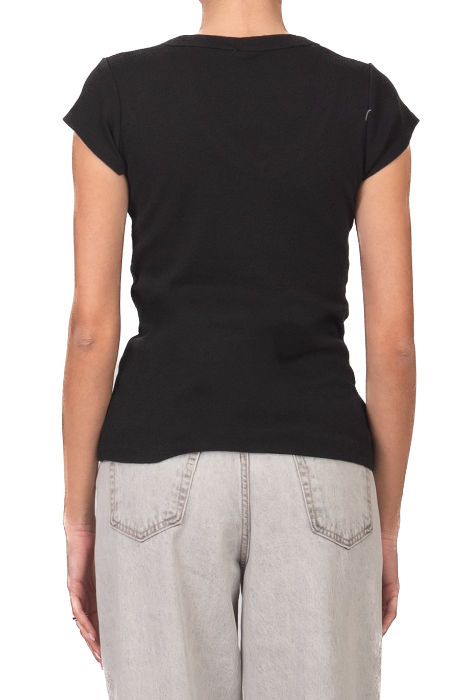 Tensione In - T-shirt costine scollo v Art. 21005