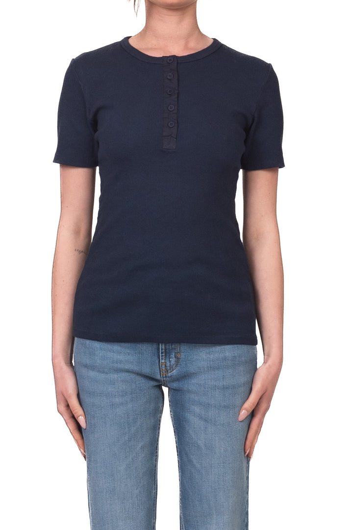 Tensione In - T-shirt serafino a costine Art. 21006