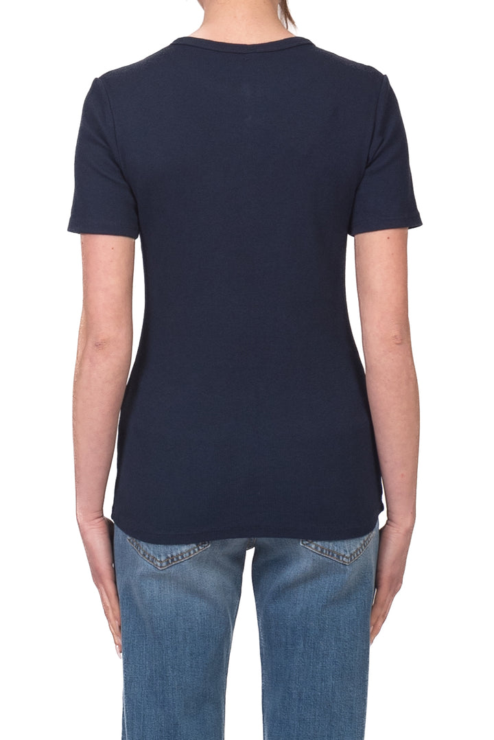 Tensione In - T-shirt serafino a costine Art. 21006