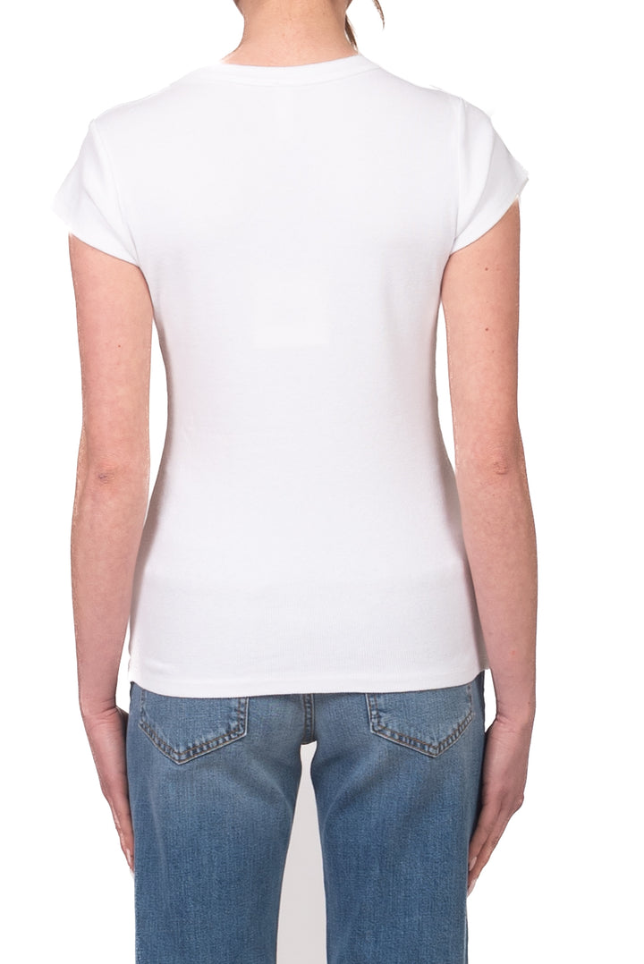 Tensione In - T-shirt costine scollo v Art. 21005