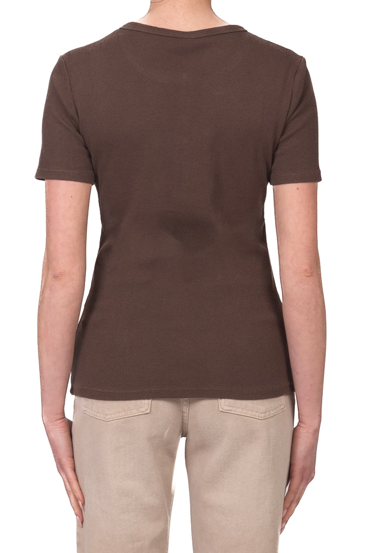 Tensione In - T-shirt serafino a costine Art. 21006
