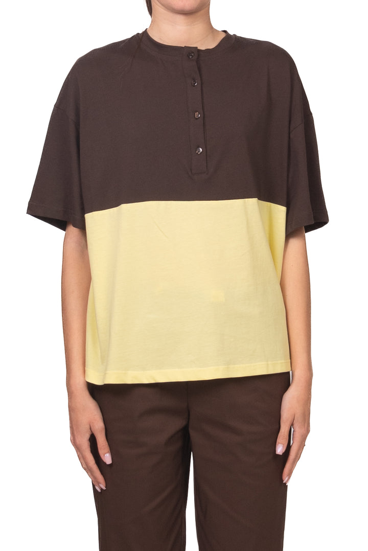 Tensione In - T-shirt serafino bicolore Art. 26M4726
