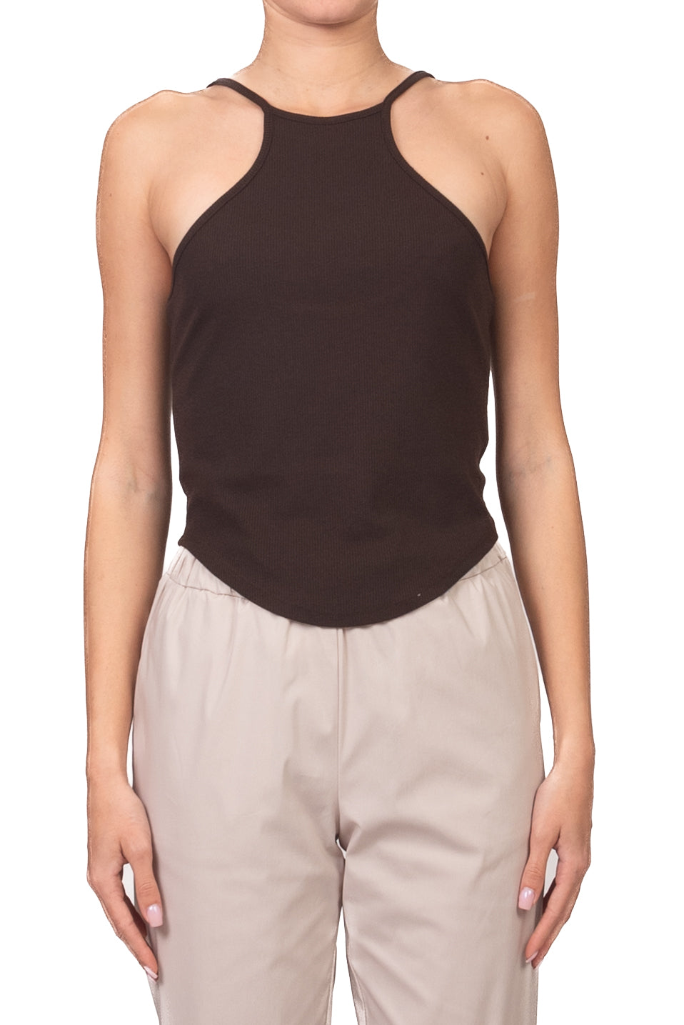 Vicolo - Top costine scollo americano Art. UAB0303