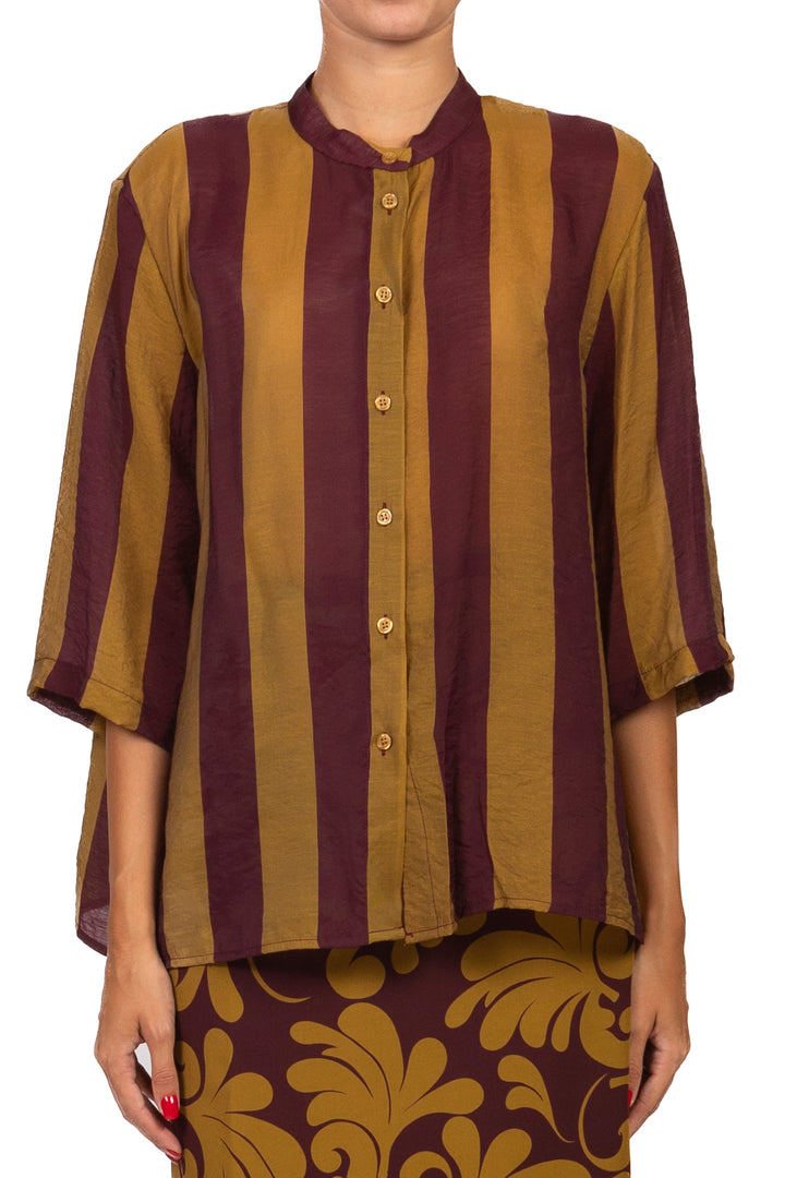 Dixie - Camicia rigata collo coreano Art. CFRN1KC