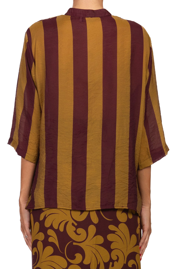 Dixie - Camicia rigata collo coreano Art. CFRN1KC