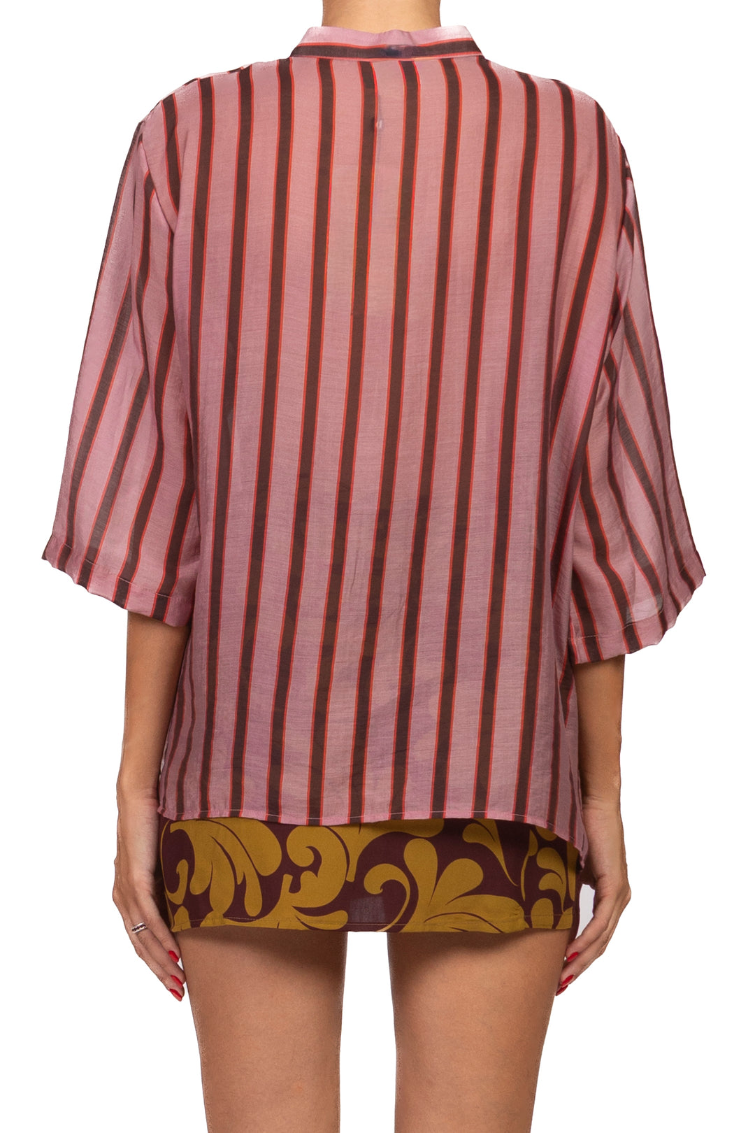 Dixie - Camicia rigata collo coreano Art. CFRN2HN