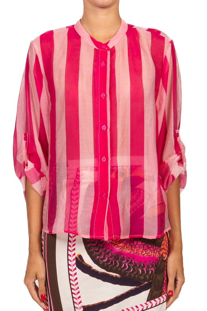 Have One - Camicia rigata collo coreano Art. CVS-Q422