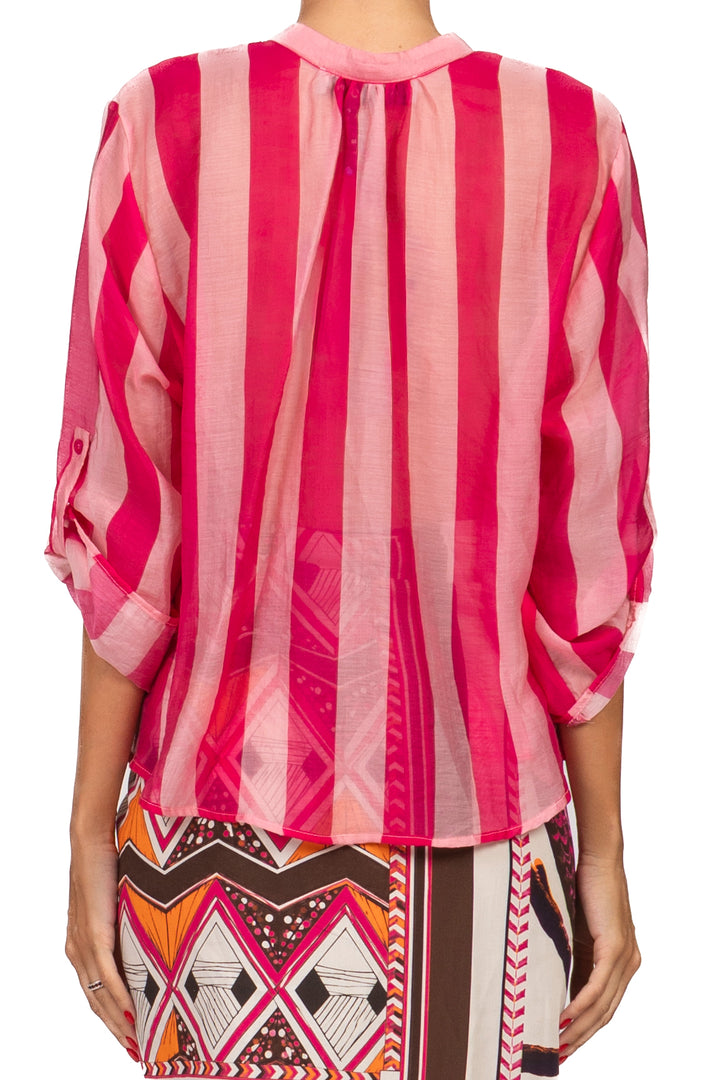 Have One - Camicia rigata collo coreano Art. CVS-Q422