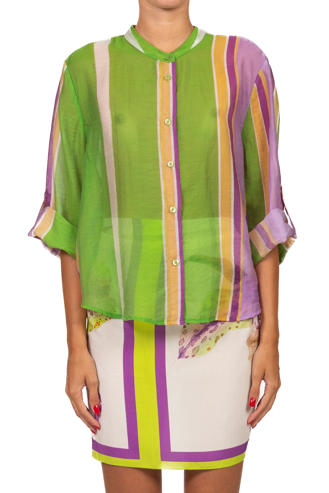 Have One - Camicia rigata collo coreano Art. CVS-Q504