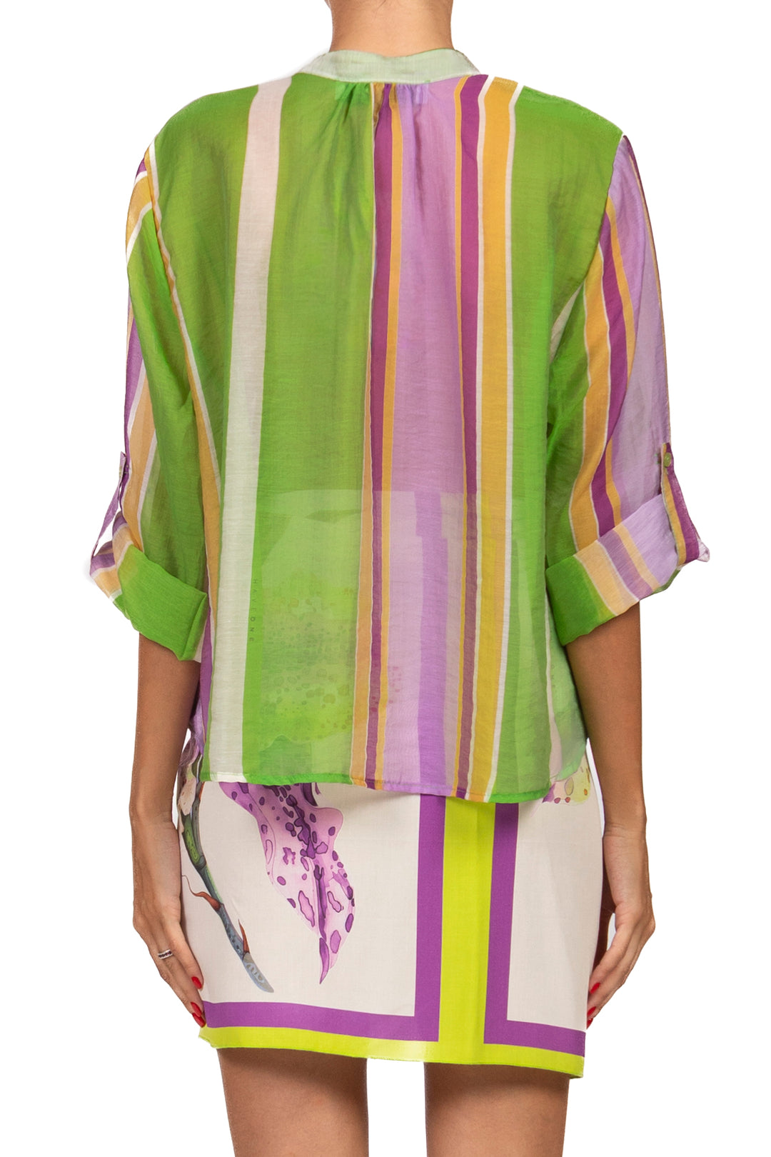 Have One - Camicia rigata collo coreano Art. CVS-Q504
