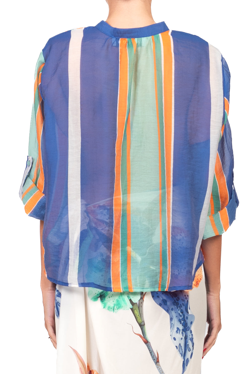 Have One - Camicia rigata collo coreano Art. CVS-Q504