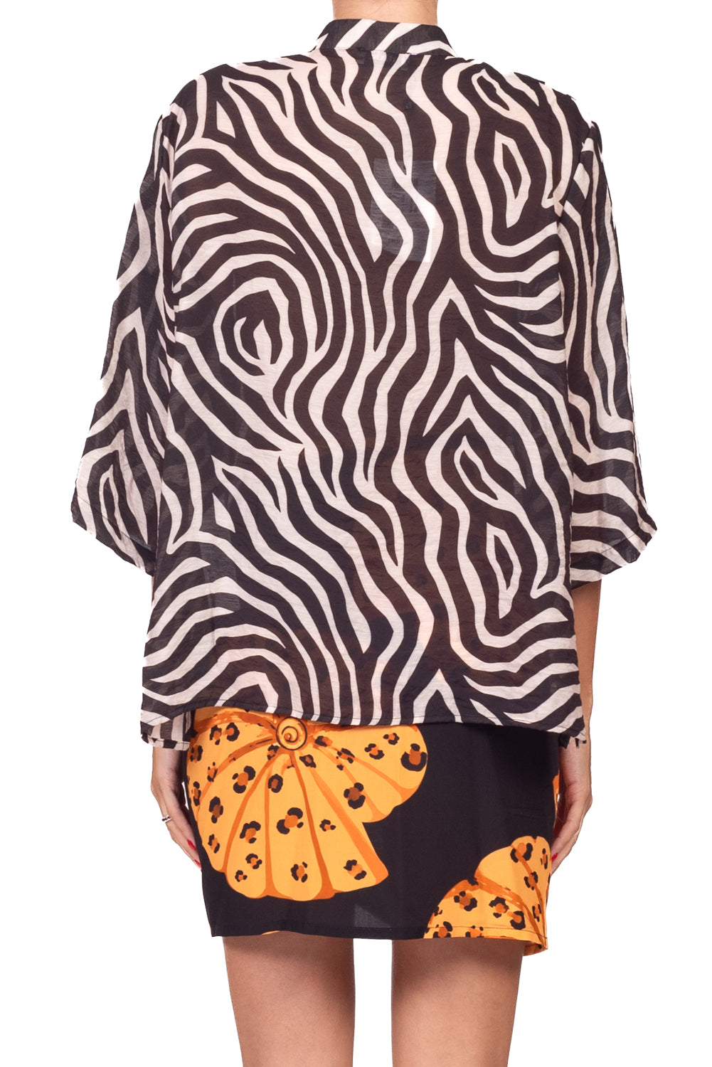 Dixie - Camicia zebrata collo coreano Art. CFRN1KQ