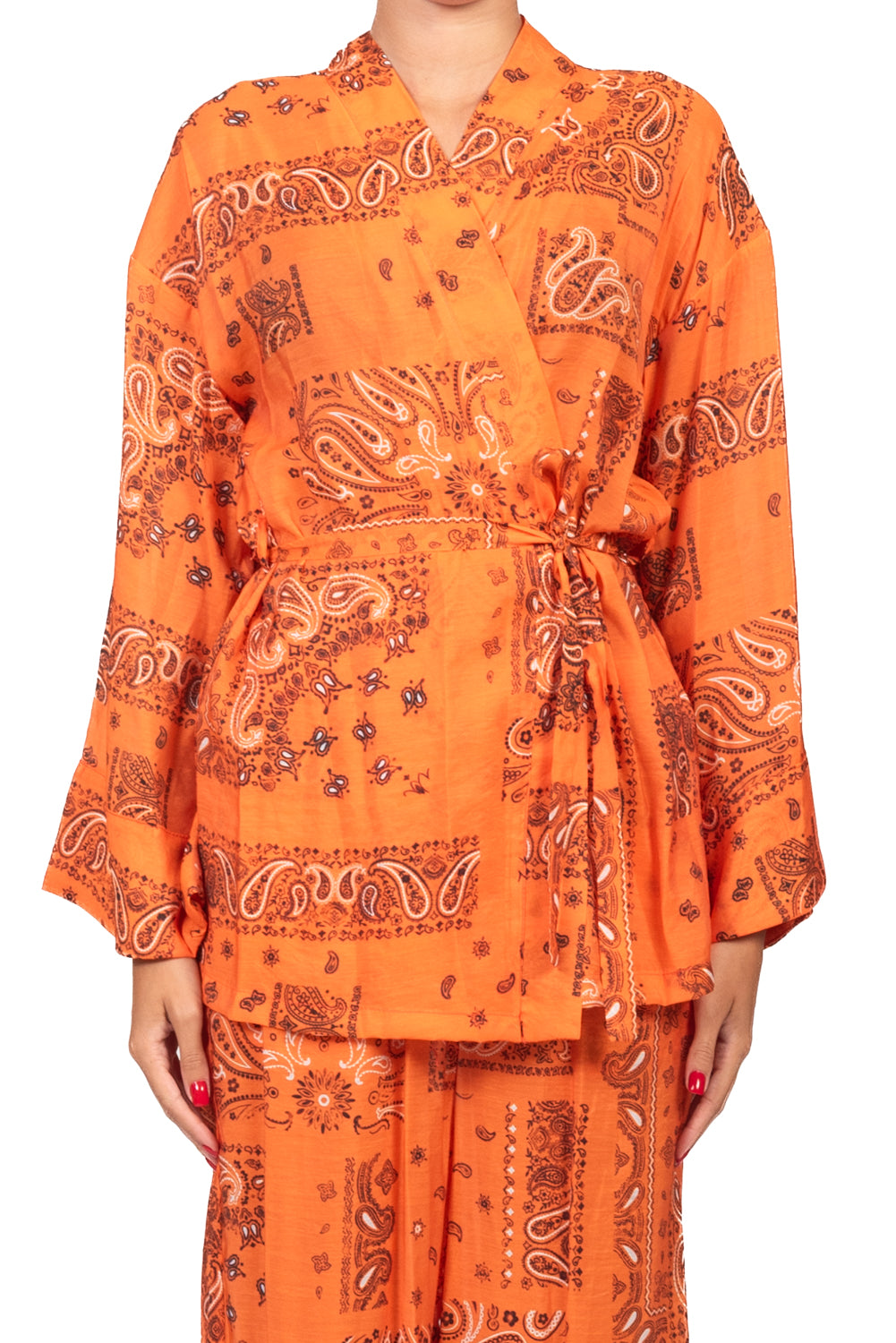 Vicolo - Completo kimono e pantalone palazzo fantasia bandana Art. TAB3414