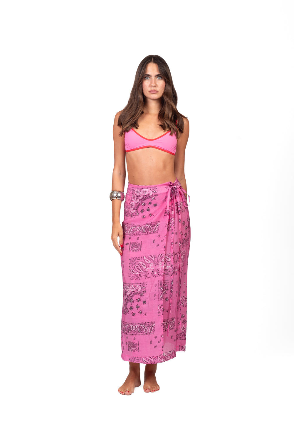 Vicolo - Set costume e gonna pareo lunga  stampa bandana Art. TAB3415