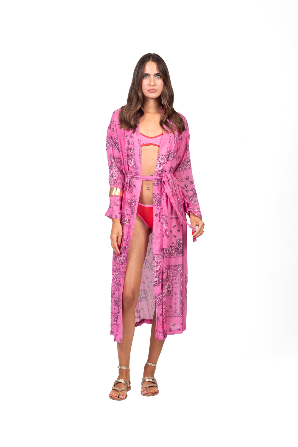 Vicolo - Kimono lungo stampa bandana Art. TAB3366