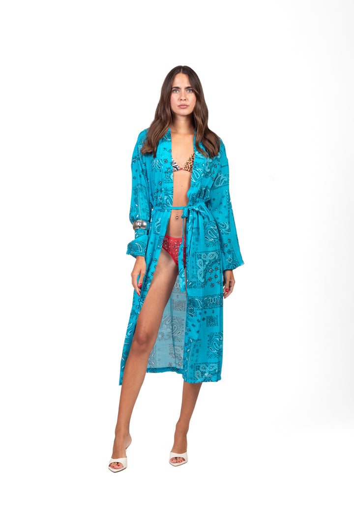 Vicolo - Kimono lungo stampa bandana Art. TAB3366