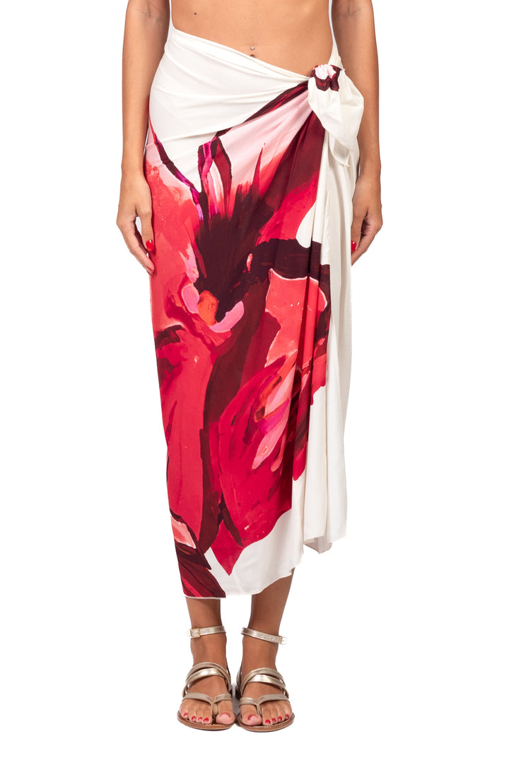 Tensione In - Gonna pareo lunga  stampa fiore Art. PE260516