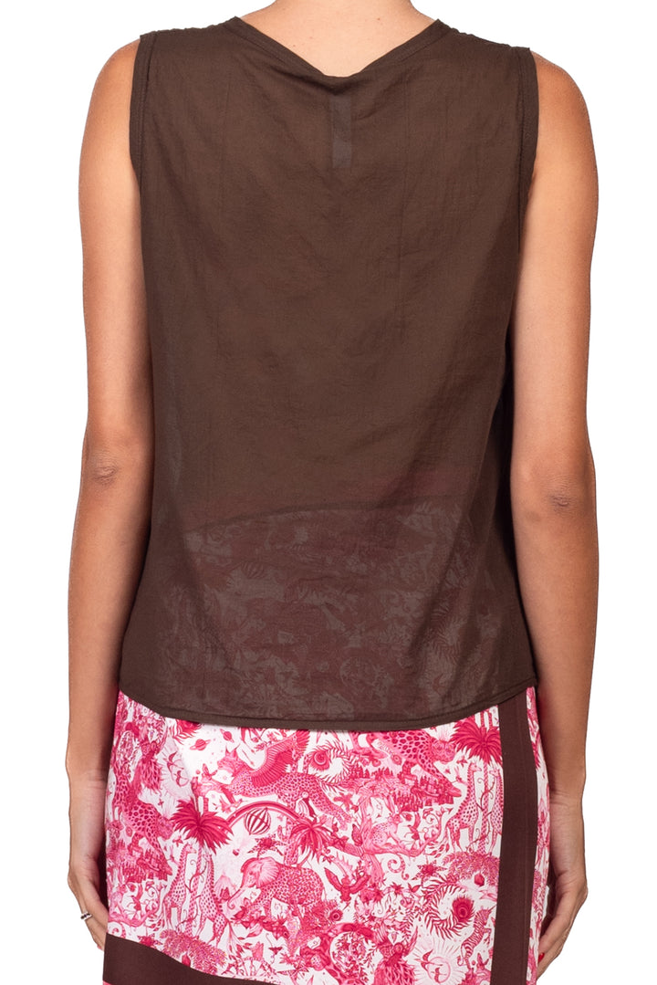 Tensione in - Camicia smanicata in mussola Art. F9140C35RPE26