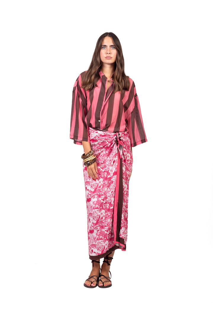 Tensione In - Camicia in mussola  rigata  Art. 40002