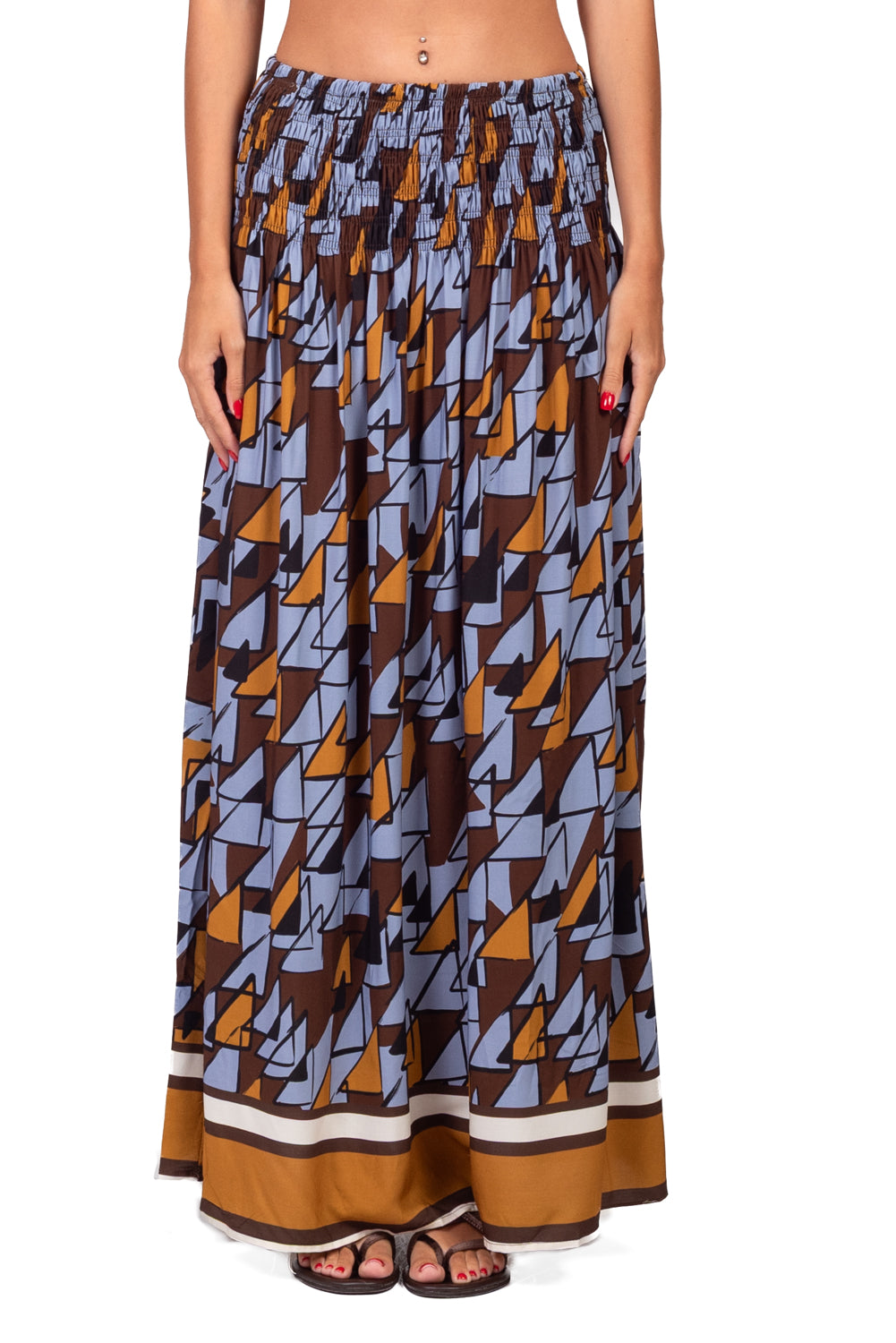 Tensione In - Gonna stampa geometrica con elastico Art. PE260555