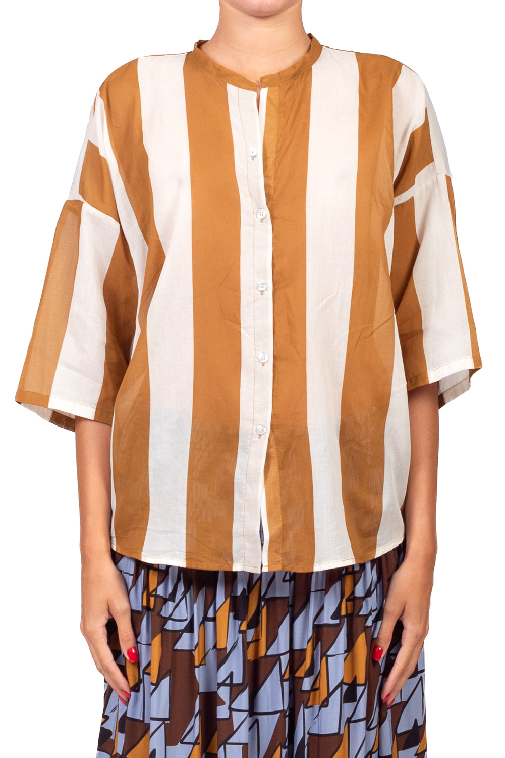 Tensione in - Camicia in mussola rigata Art. PE260556