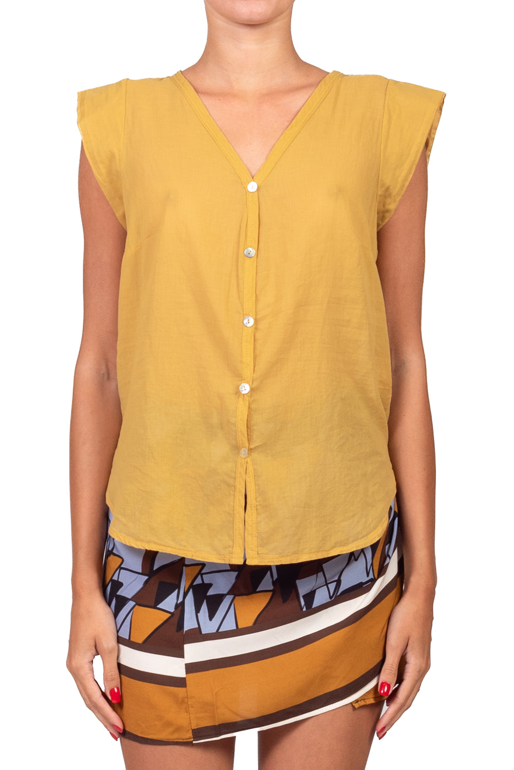 Tensione In - Camicia smanicata in mussola Art. H094C35R-PE26