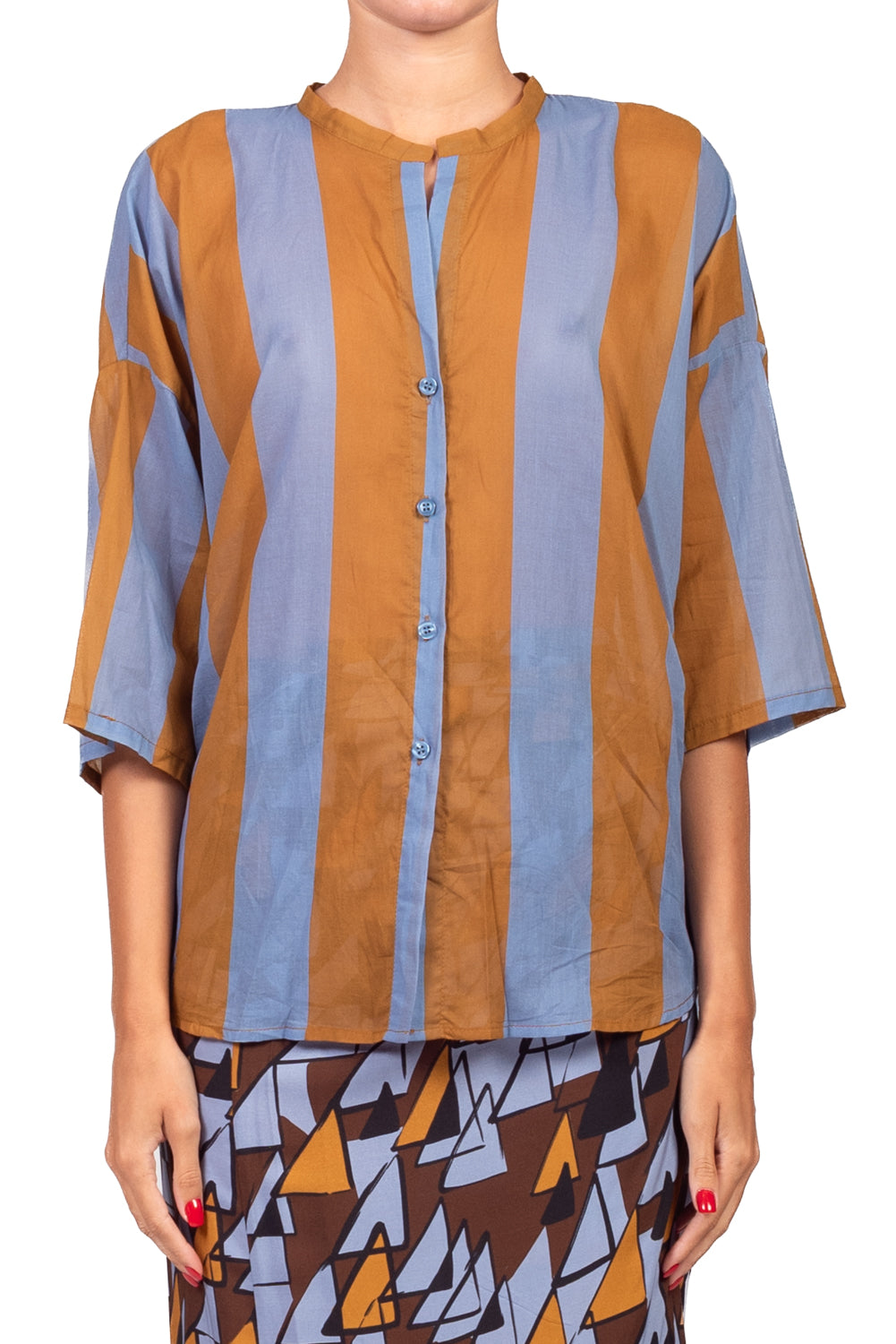 Tensione in - Camicia in mussola rigata Art. PE260556