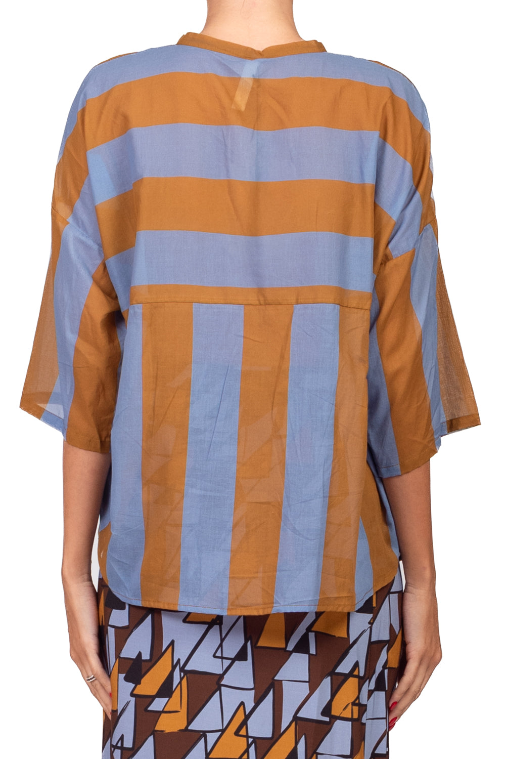 Tensione in - Camicia in mussola rigata Art. PE260556