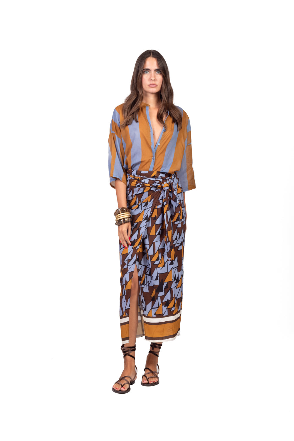 Tensione in - Camicia in mussola rigata Art. PE260556