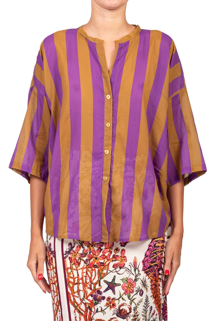 Tensione In - Camicia in mussola rigata Art. PE260525