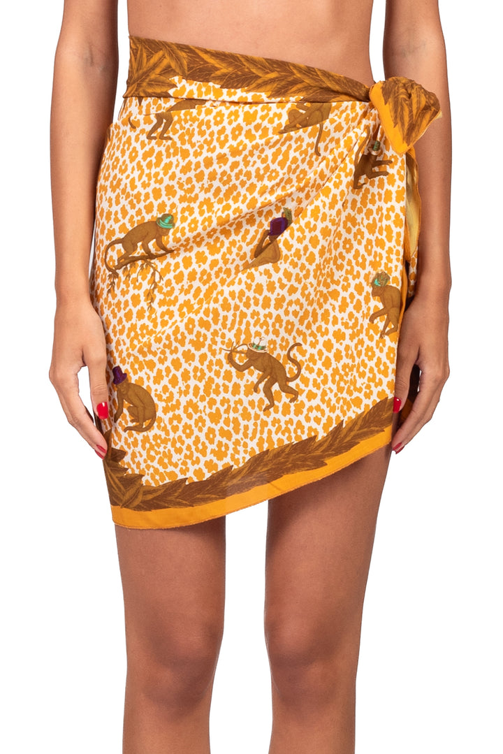 Tensione in - Gonna pareo midi stampa scimmie Art.PE260530