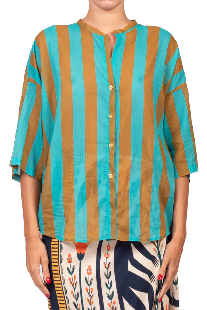 Tensione In - Camicia in mussola rigata Art. PE260525