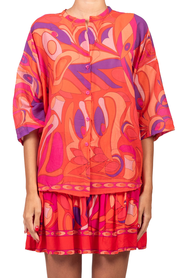 Tensione in - Camicia in mussola fantasia Art. PE260541