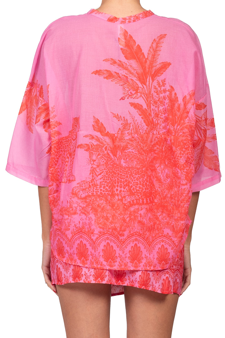 Tensione In - Camicia in mussola fantasia ghepardo Art. PE260552