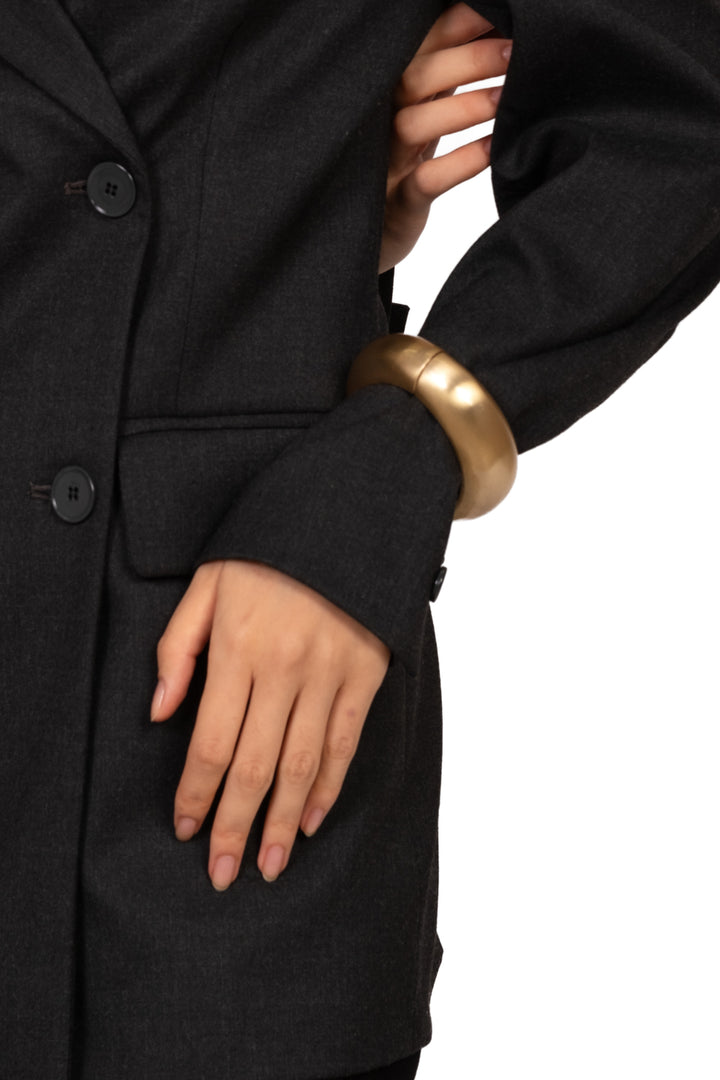 Upper - Bracciale stondato asimmetrico opaco