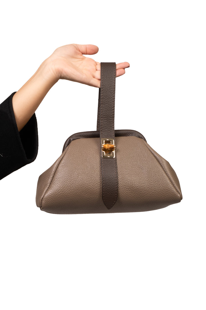 Upper - Clutch bicolore ecopelle