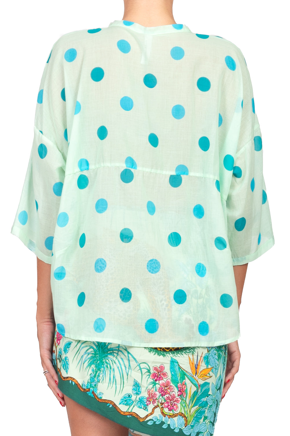 Tensione In - Camicia mussola stampa pois Art. PE260528