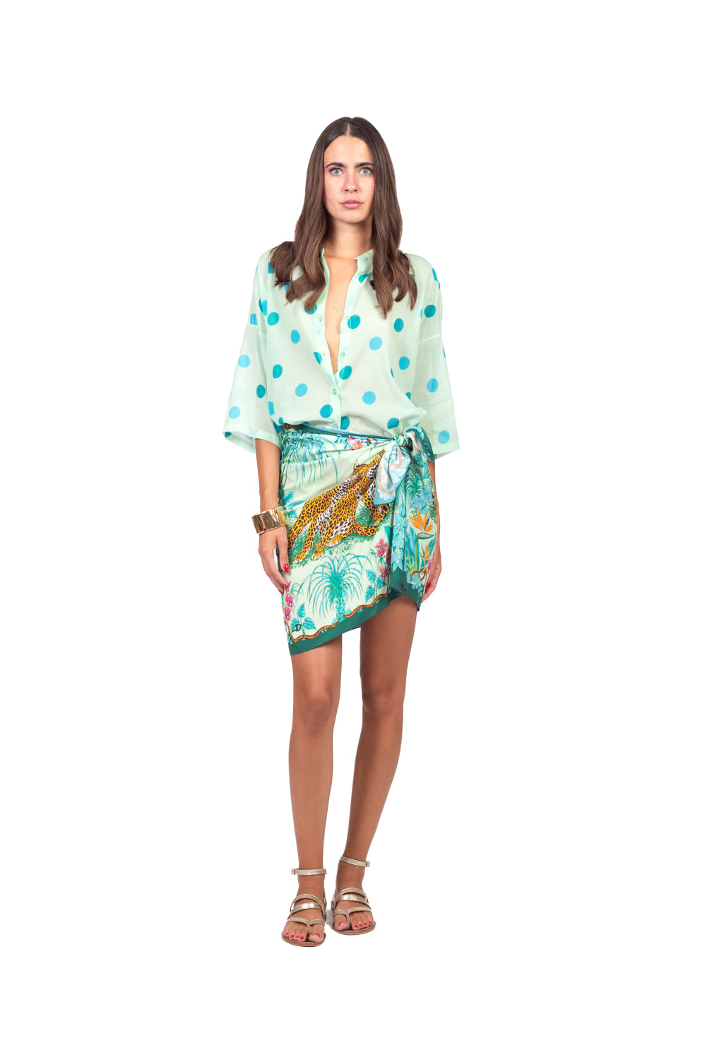 Tensione In - Gonna pareo midi stampa ghepardo Art. PE260527