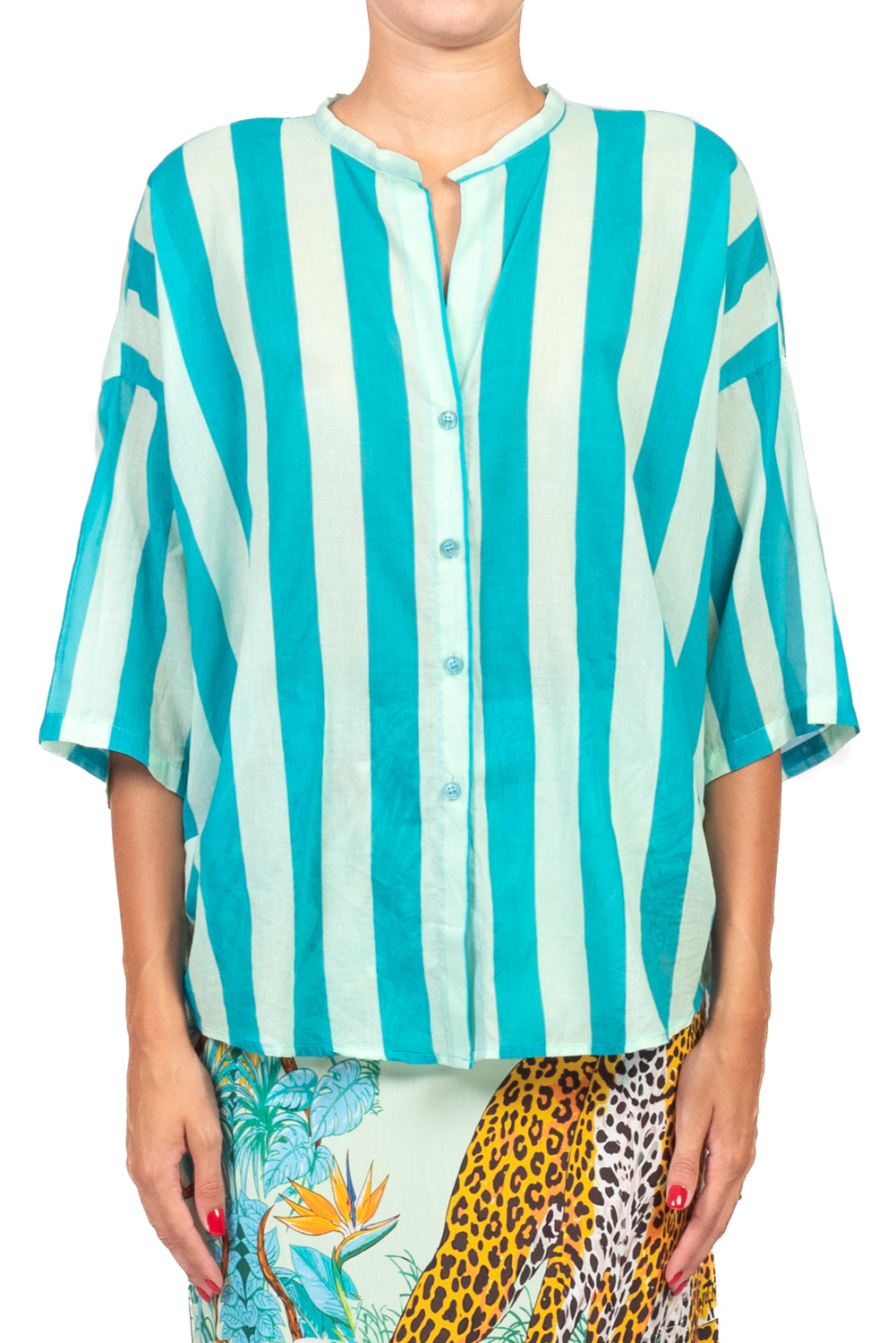 Tensione In - Camicia in mussola rigata Art. PE260525