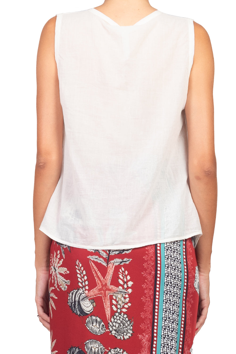 Tensione in - Camicia smanicata in mussola Art. F9140C35RPE26