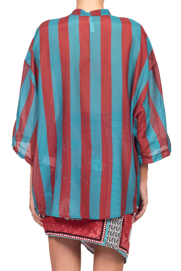 Tensione in - Camicia in mussola  rigata Art.39999